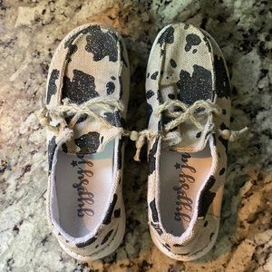 Cow print shoes